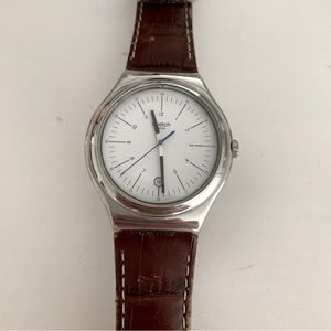 Swatch Leather Watch